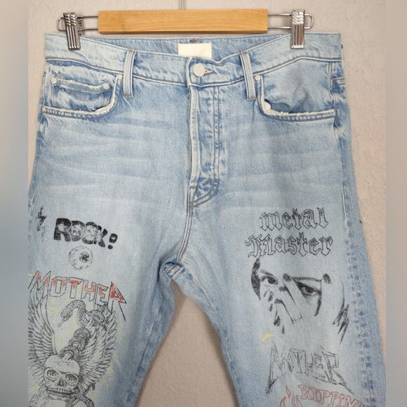 MOTHER The Chaser Jeans in Bloodshot Eyes Wash Size 30 - Picture 9 of 16